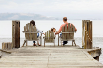 Family at dock